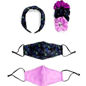 French Connection Matching Headband Scrunchies Face Masks Set Paisley Floral